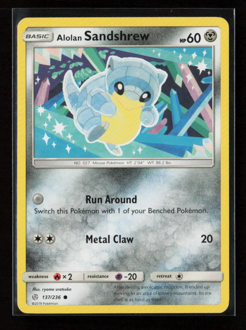 Alolan Sandshrew Common Sm - Cosmic Eclipse 137/236 Lp 1