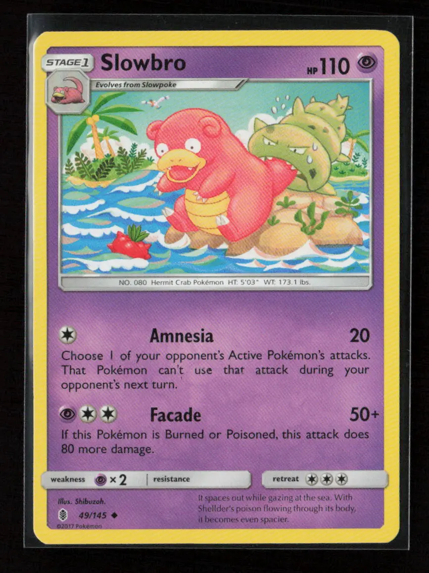 Slowbro Uncommon Sm - Guardians Rising 49/145 Lp 1