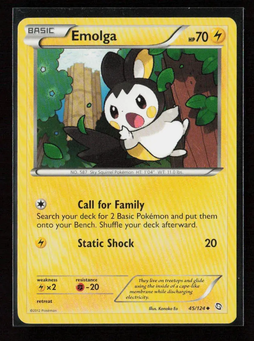 Emolga Uncommon Dragons Exalted 45/124 Lp 1