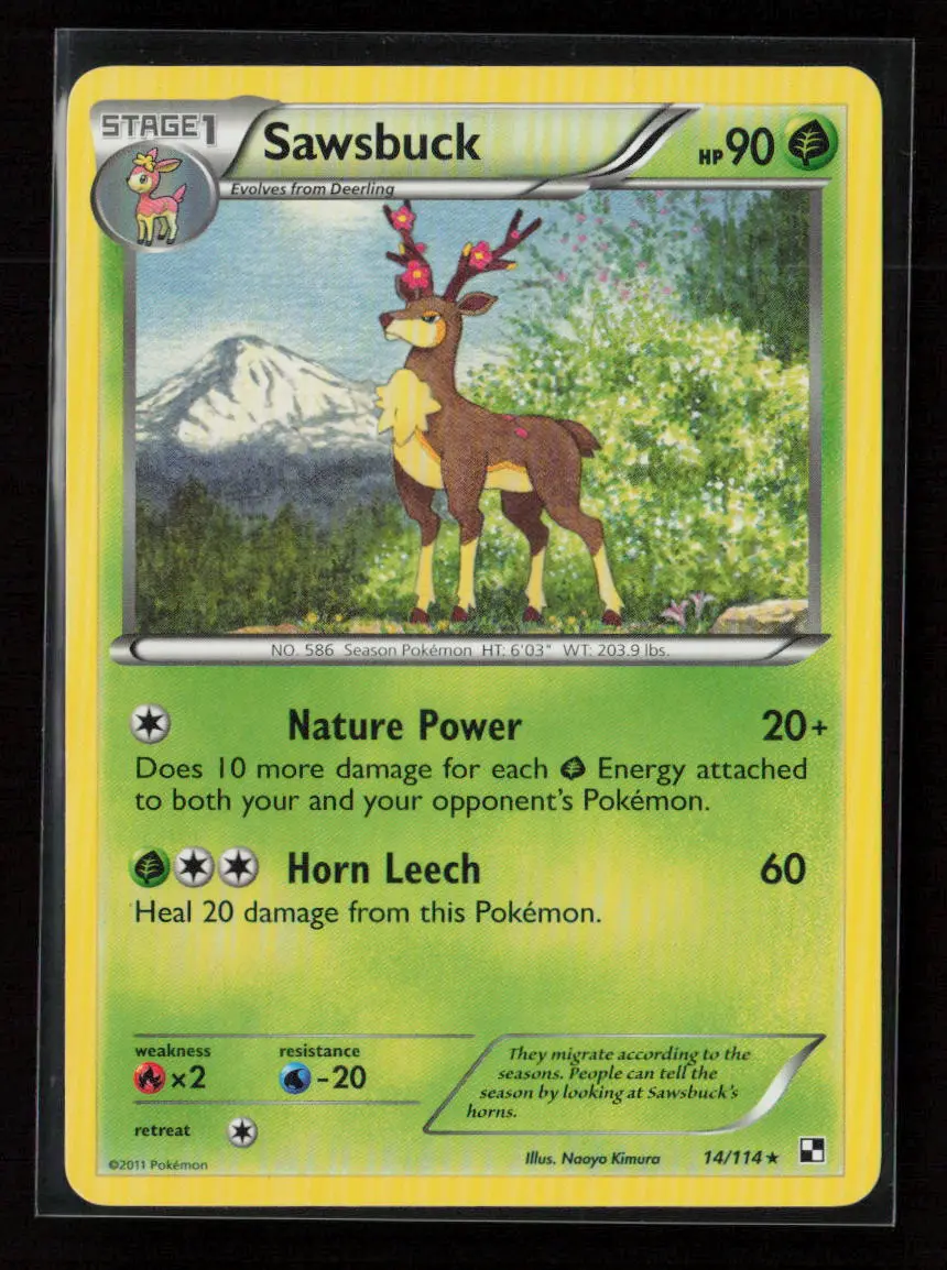 Sawsbuck Rare Black And White 14/114 Mp 1