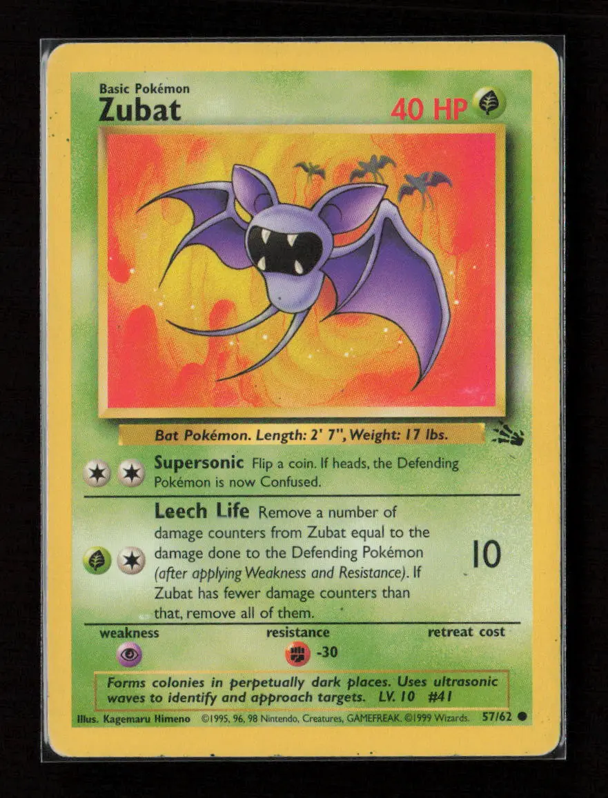 Zubat Common Fossil 57/62 Lp 1