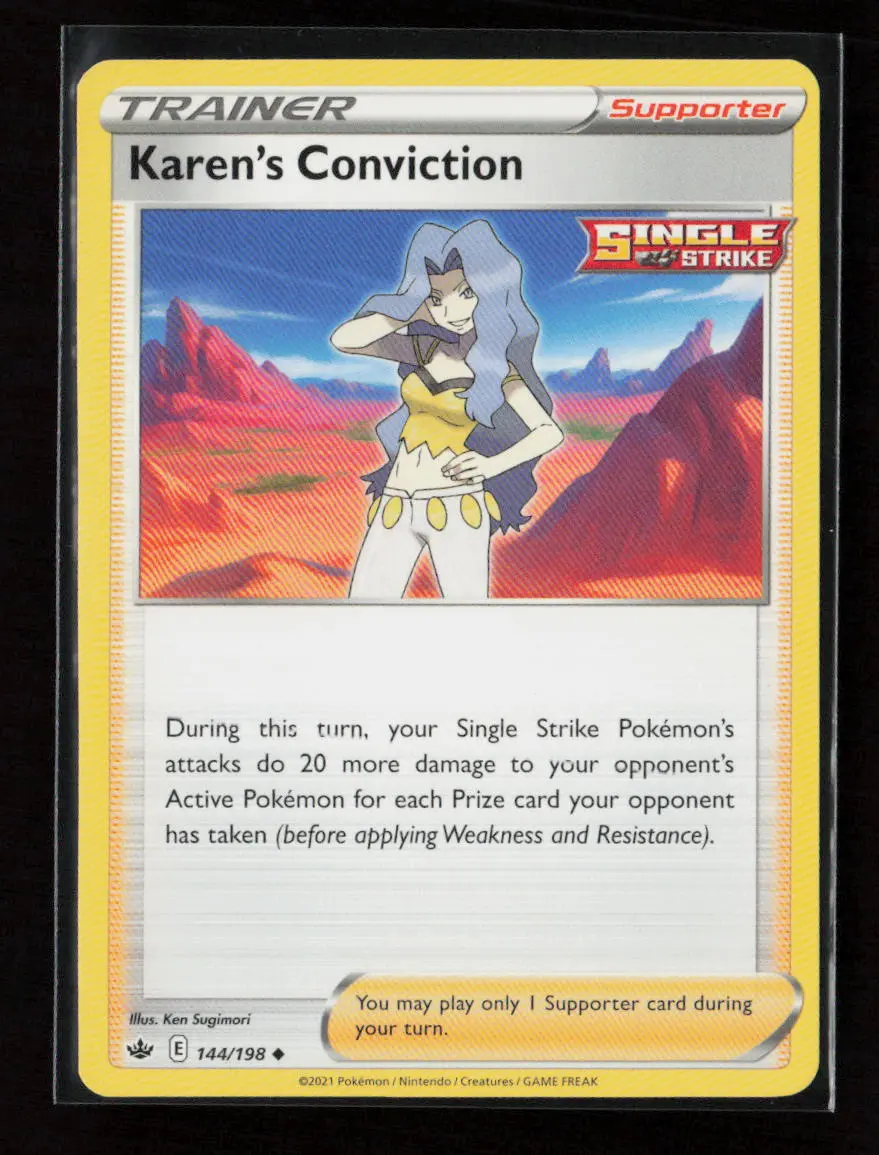 Karen's Conviction Uncommon Swsh06: Chilling Reign 144/198 Lp 1