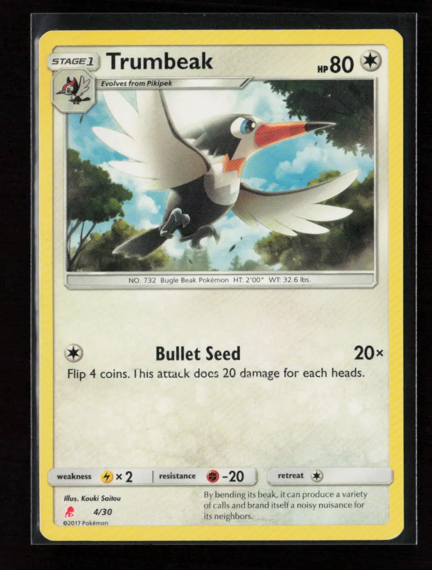 Trumbeak Uncommon Sm Trainer Kit: Lycanroc & Alolan Raichu 4/30 Lp 1