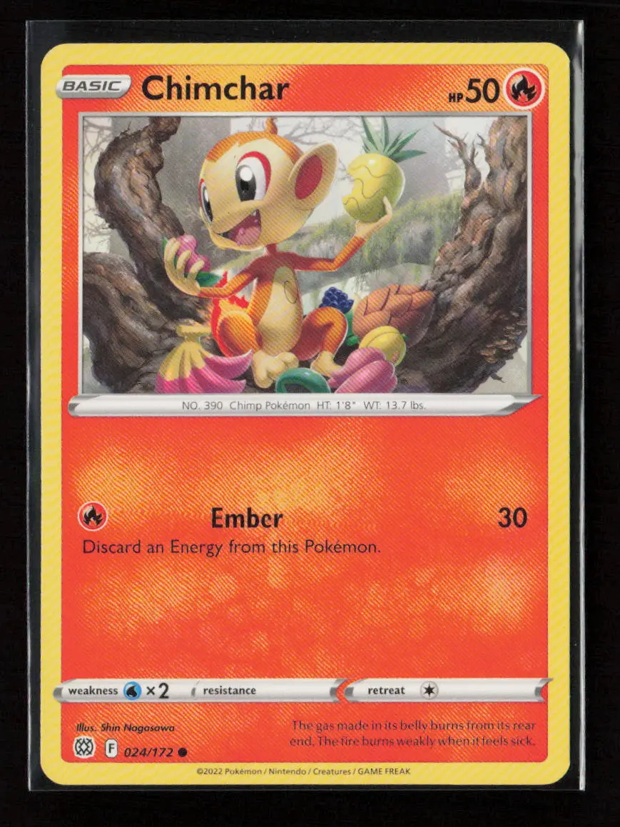 Chimchar Common Swsh09: Brilliant Stars 024/172 Lp 1