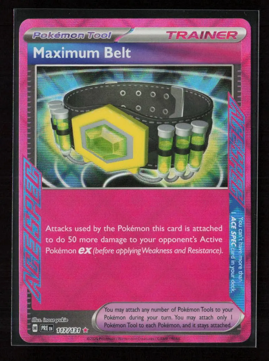 Maximum Belt Ace Spec Rare Sv: Prismatic Evolutions 117/131 Nm 1