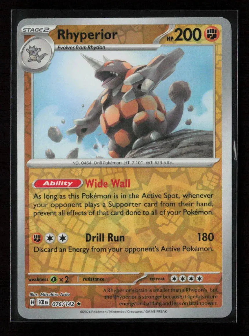 Rhyperior Rare Sv07: Stellar Crown 076/142 Nm 1