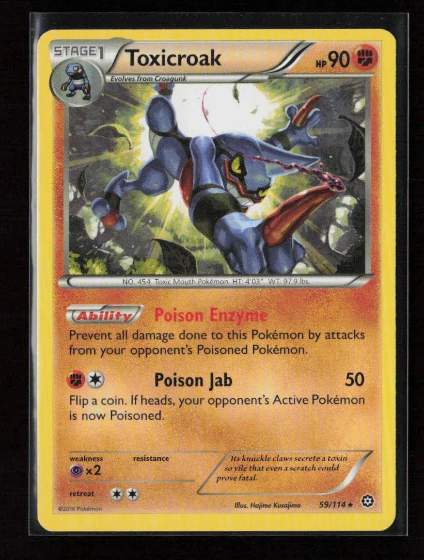 Toxicroak Rare Xy - Steam Siege 59/114 Nm 1