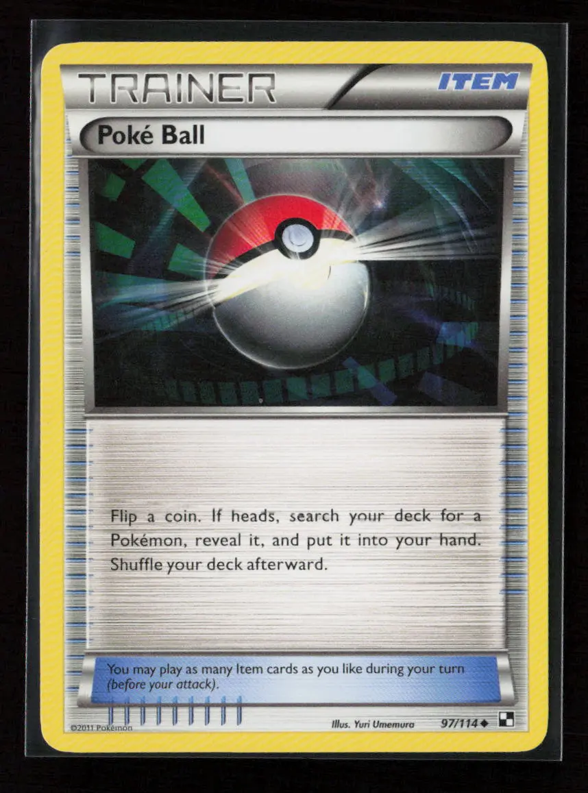 Poke Ball Uncommon Black And White 97/114 Nm 1