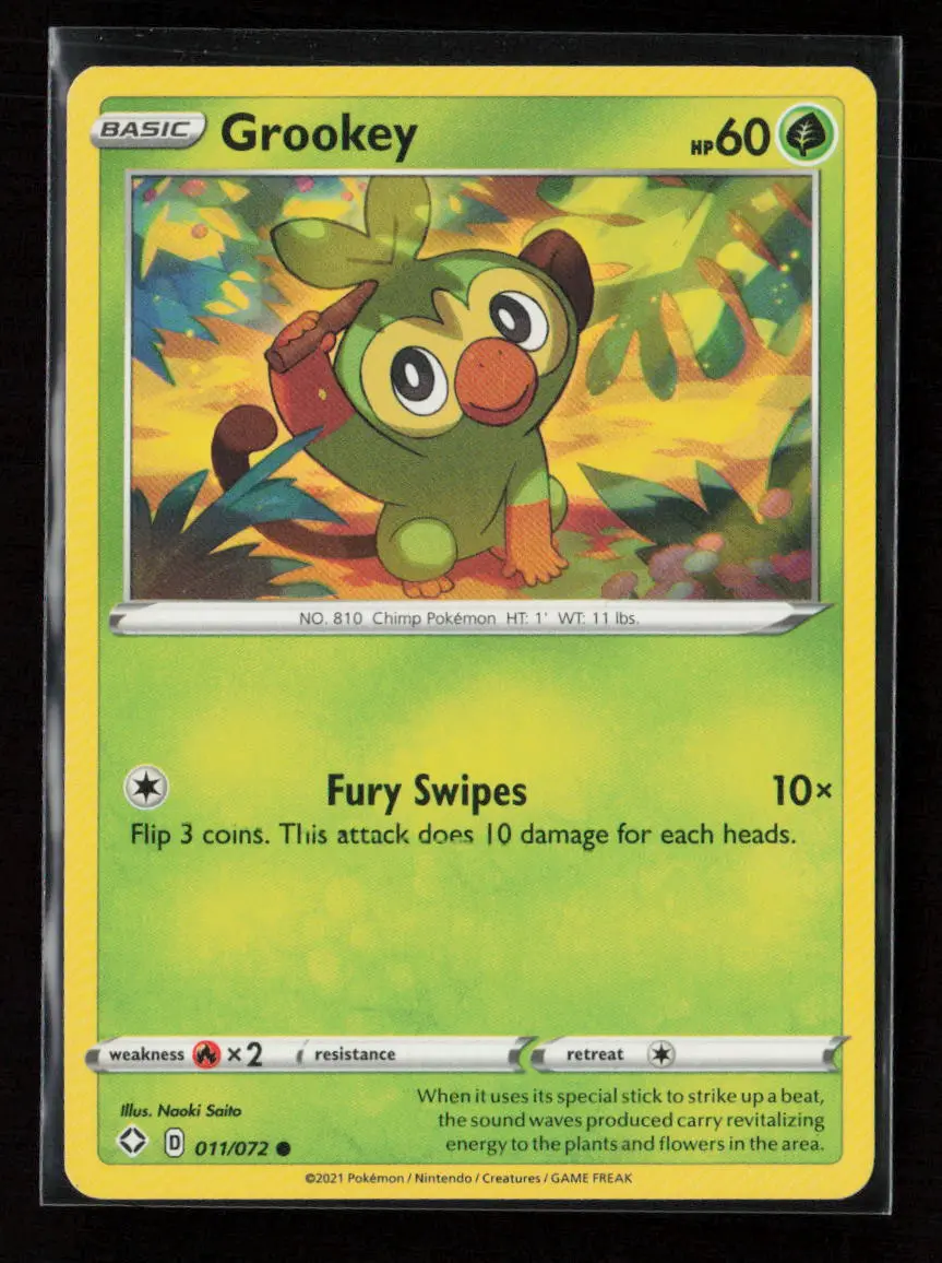 Grookey Common Shining Fates 011/072 Lp 1