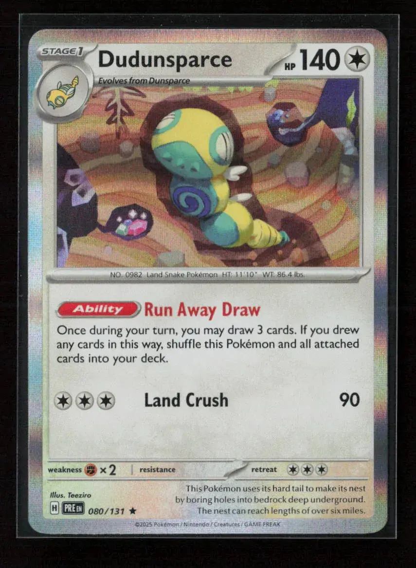 Dudunsparce Rare Sv: Prismatic Evolutions 080/131 Nm 1