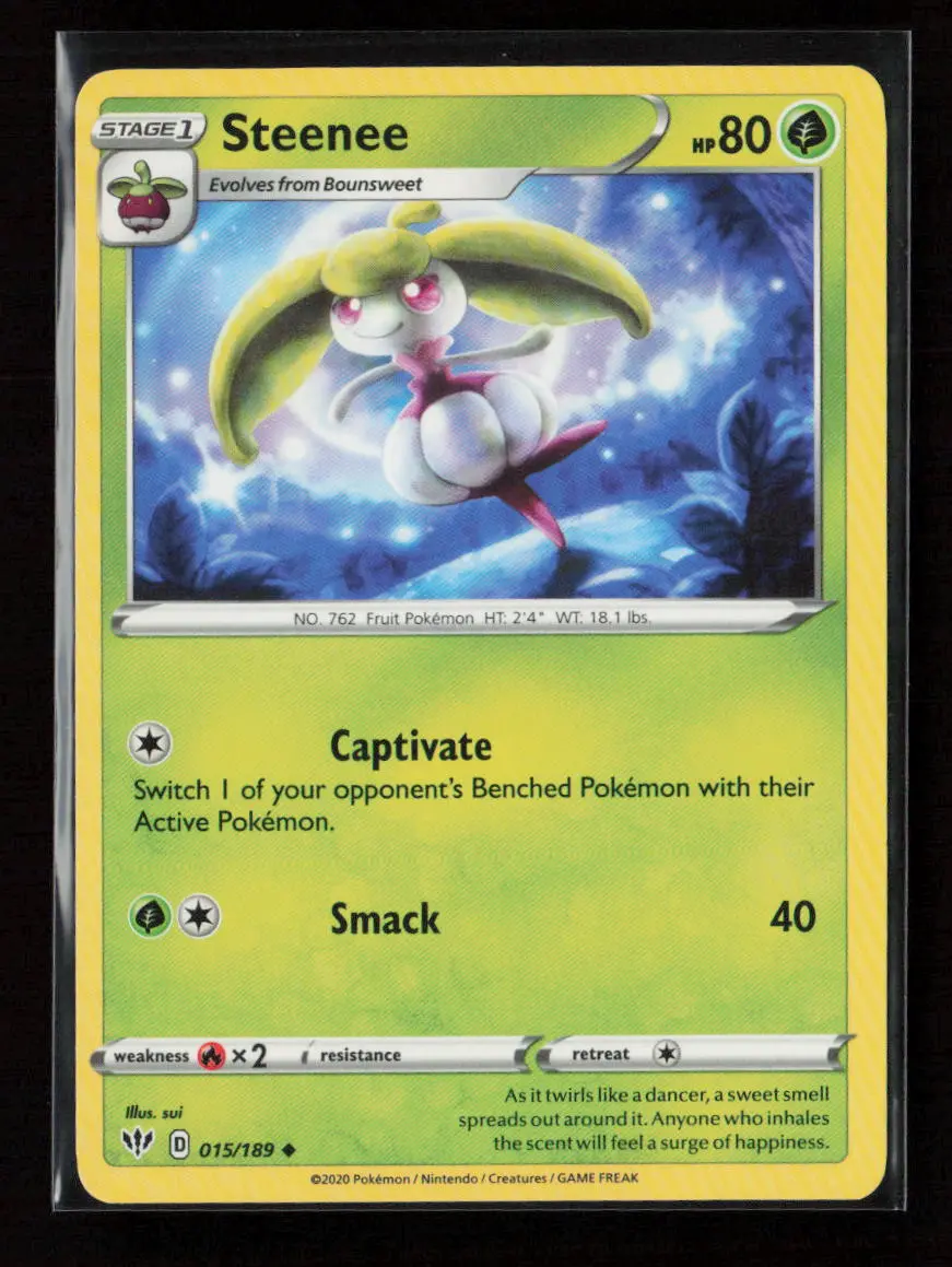 Steenee Uncommon Swsh03: Darkness Ablaze 015/189 Lp 1