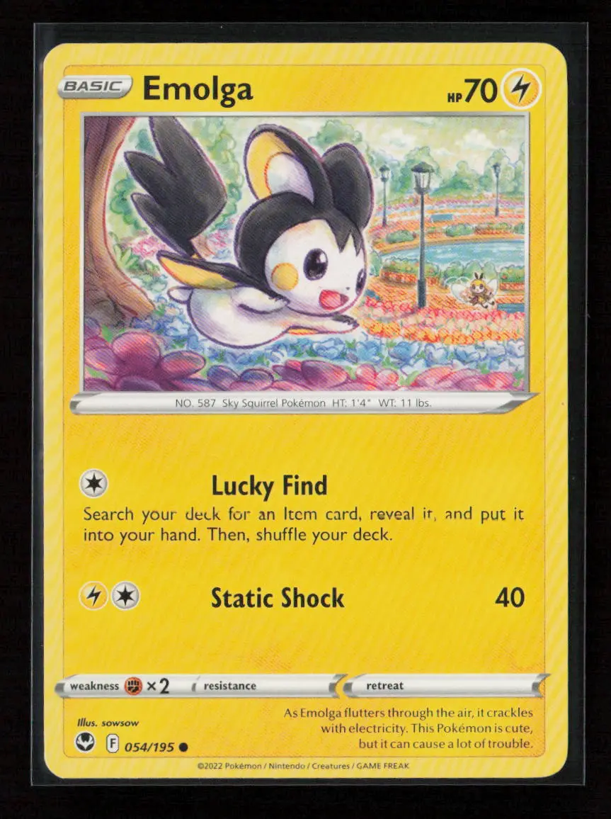 Emolga Common Swsh12: Silver Tempest 054/195 Lp 1
