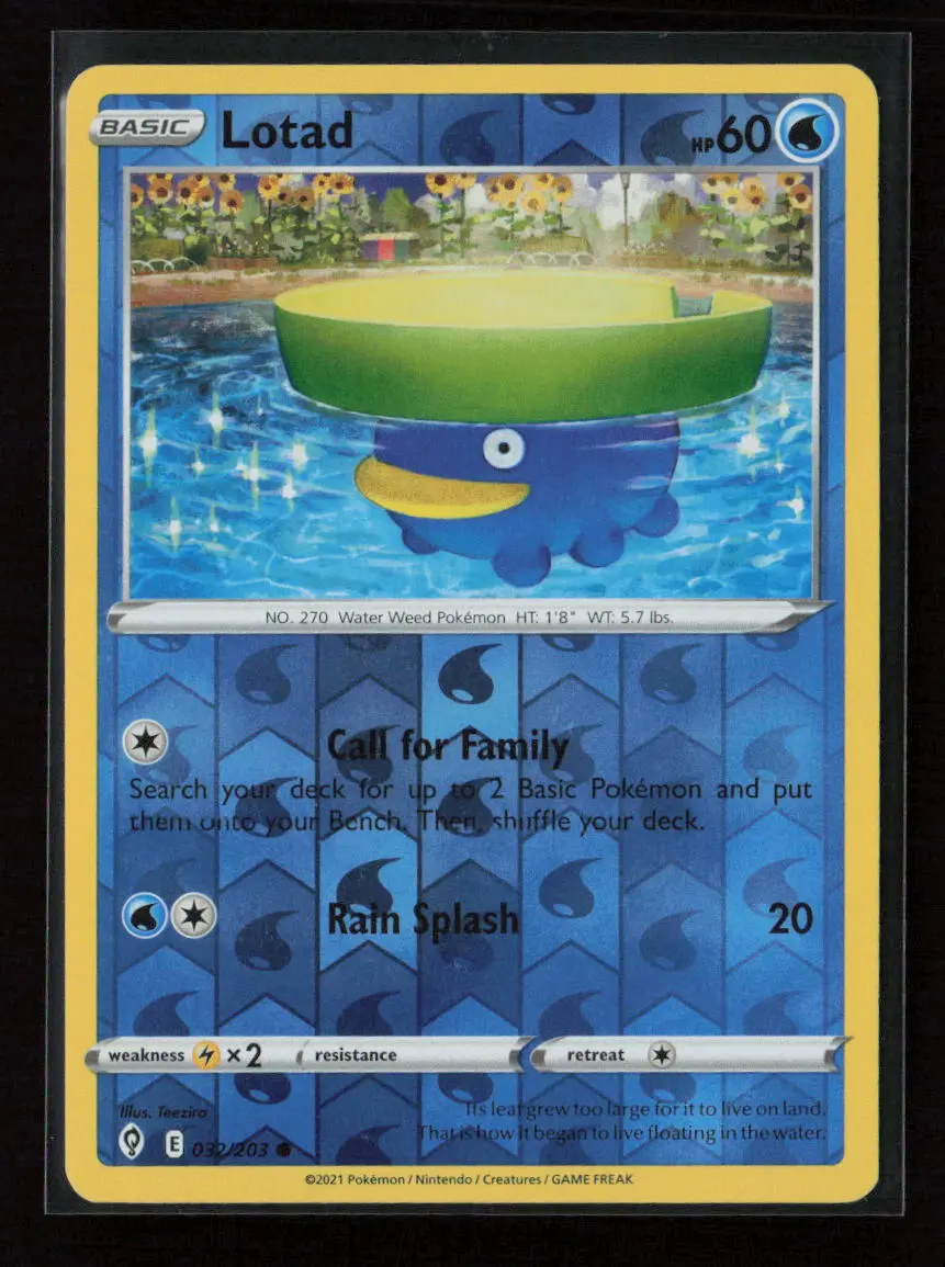 Lotad Common Swsh07: Evolving Skies 032/203 Nm 1