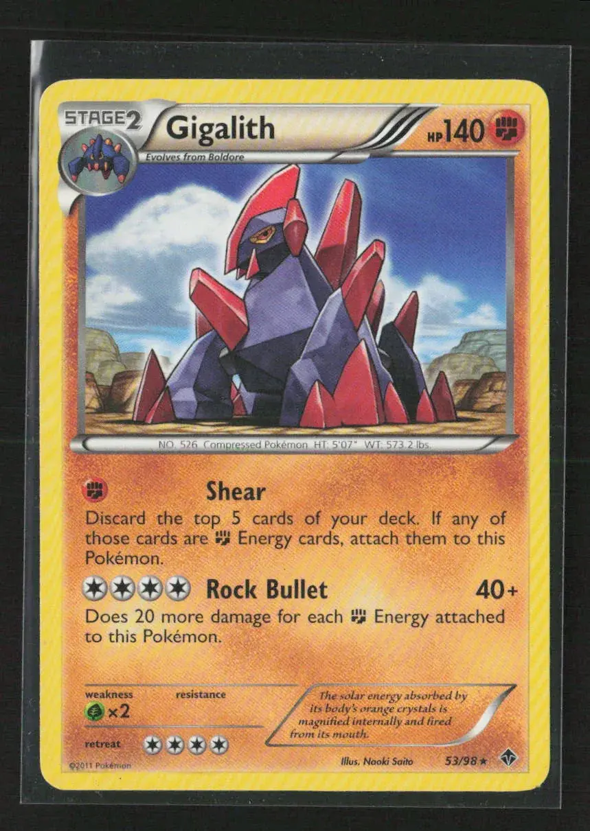 Gigalith Rare Emerging Powers 53/98 Nm 1