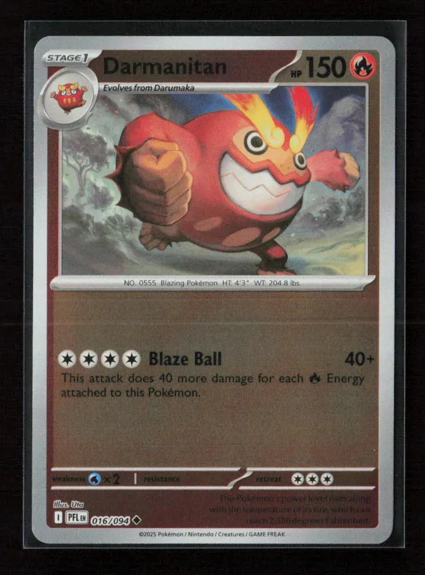 Darmanitan Uncommon Me02: Phantasmal Flames 016/094 Nm 1
