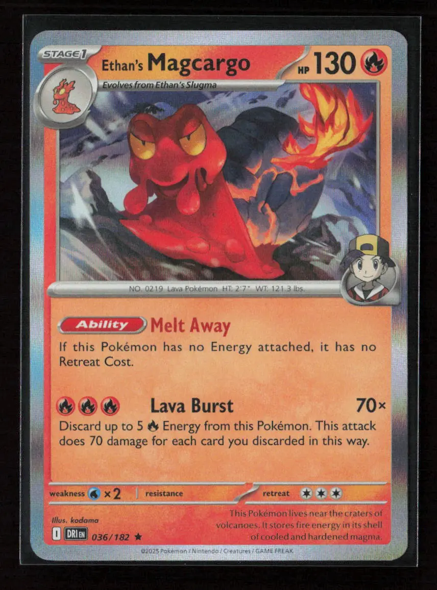 Ethan's Magcargo Rare Sv10: Destined Rivals 036/182 Nm 1