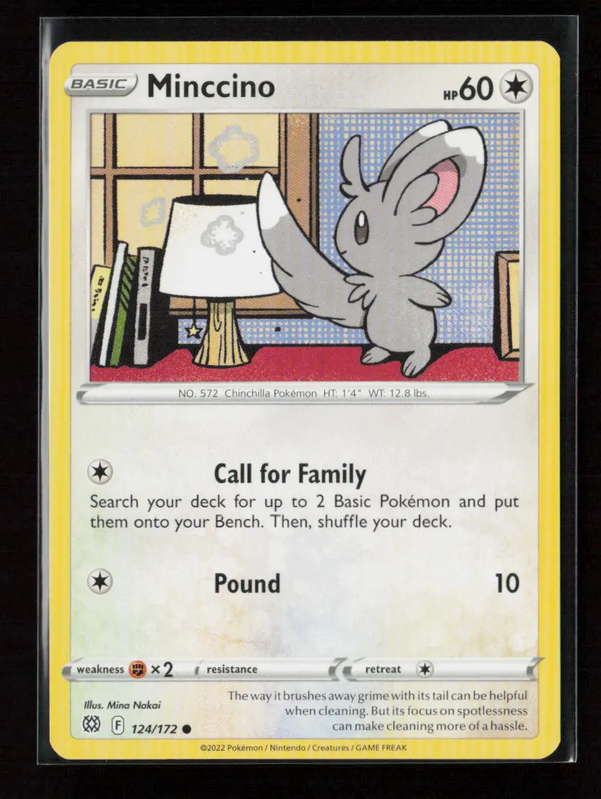 Minccino Common Swsh09: Brilliant Stars 124/172 Lp 1