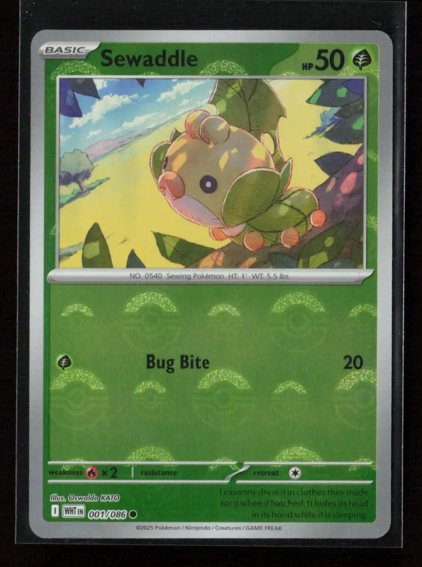 Sewaddle (Poke Ball Pattern) Common Sv: White Flare 001/086 Nm 1