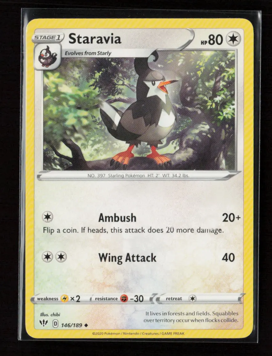 Staravia Uncommon Swsh03: Darkness Ablaze 146/189 Lp 1