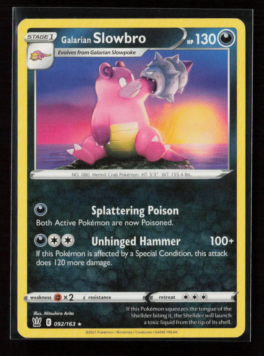 Galarian Slowbro Rare Swsh05: Battle Styles 092/163 Lp 1