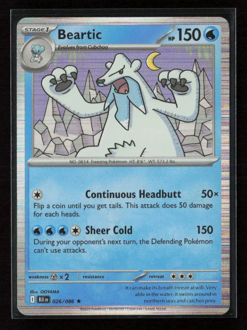 Beartic Rare Sv: Black Bolt 026/086 Nm 1