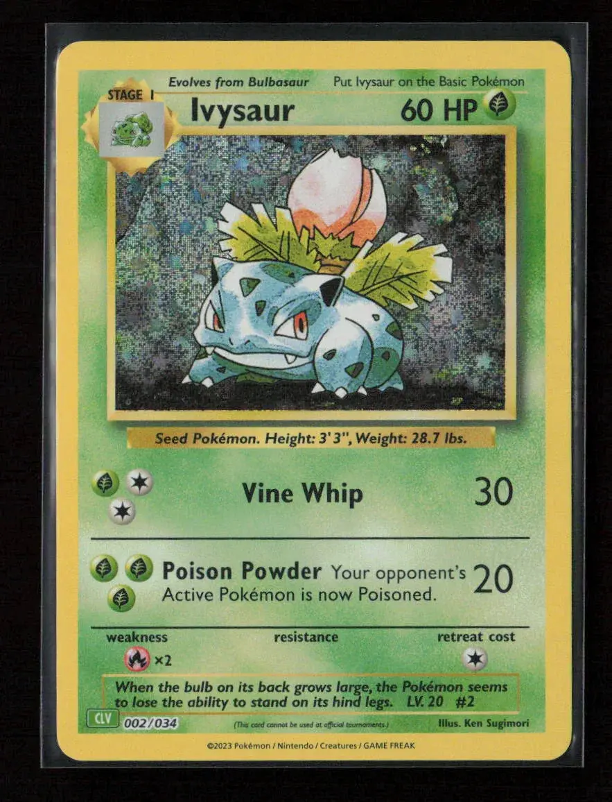 Ivysaur Classic Collection Trading Card Game Classic 002/034 Nm 1
