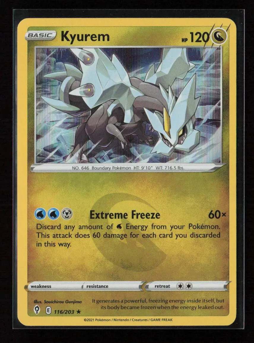 Kyurem Holo Rare Swsh07: Evolving Skies 116/203 Nm 1