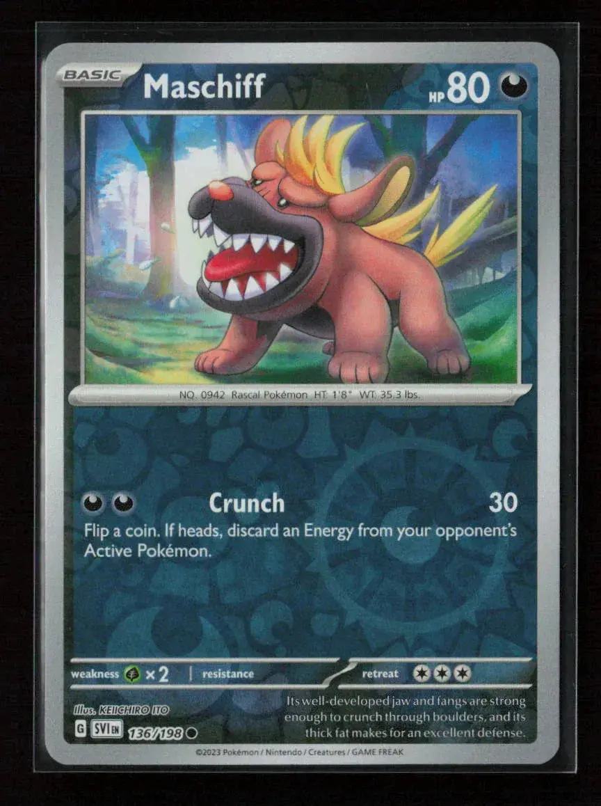 Maschiff - Common Sv01: Scarlet & Violet Base Set 136/198 Nm 1