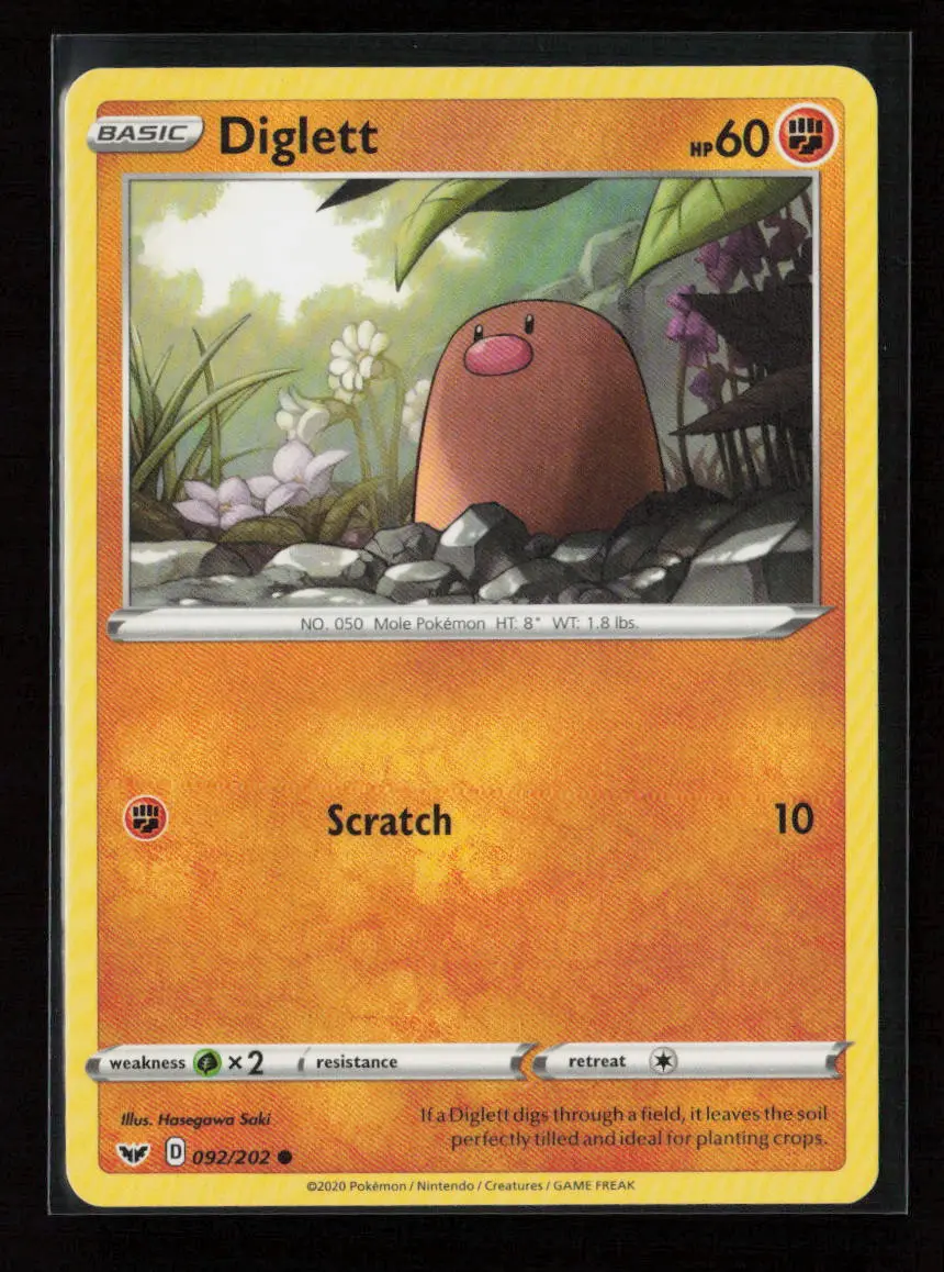 Diglett Common Swsh01: Sword & Shield Base Set 092/202 Lp 1
