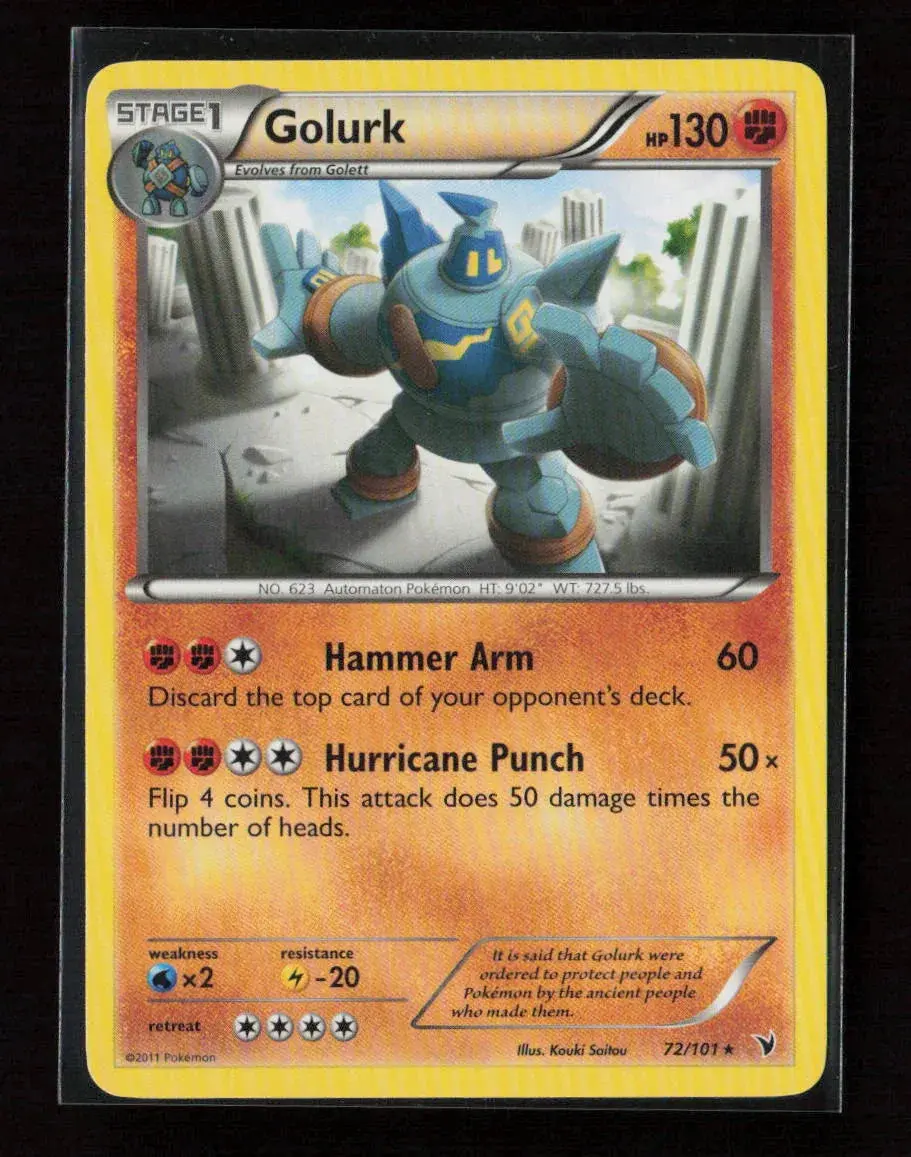 Golurk Rare Noble Victories 72/101 Lp 1