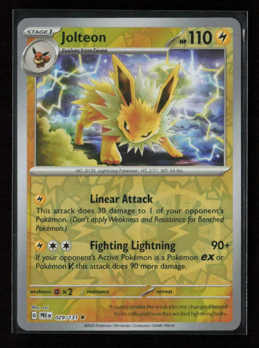 Jolteon Rare Sv: Prismatic Evolutions 029/131 Nm 1
