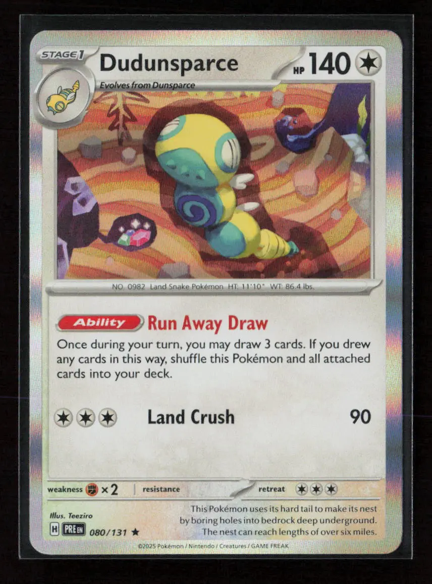 Dudunsparce Rare Sv: Prismatic Evolutions 080/131 Nm 1