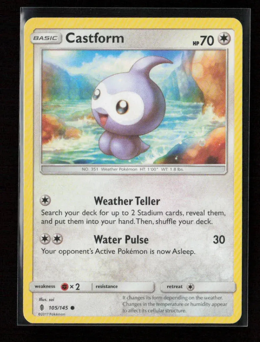 Castform Common Sm - Guardians Rising 105/145 Lp 1