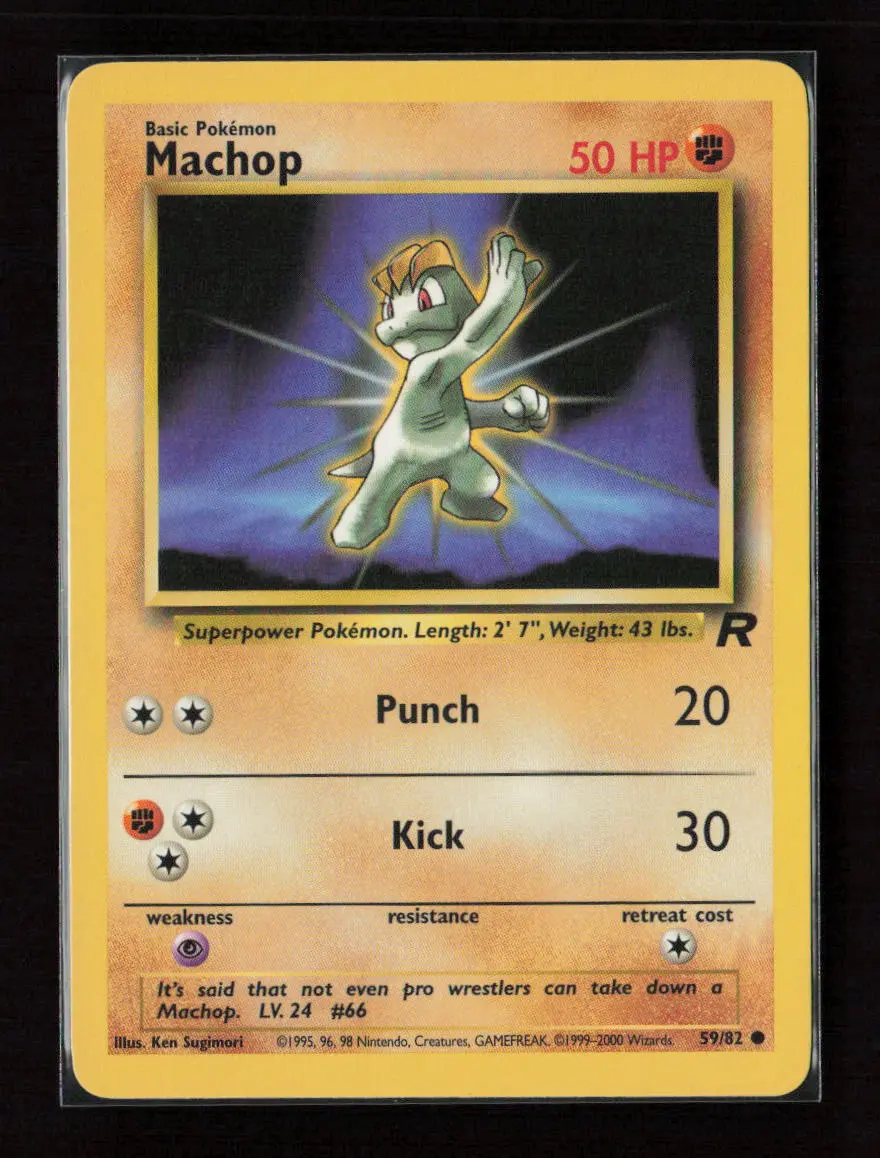 Machop Common Team Rocket 59/82 Lp 1