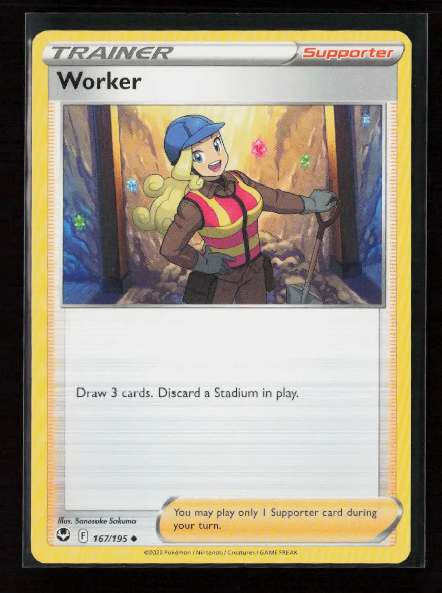 Worker Uncommon Swsh12: Silver Tempest 167/195 Lp 1