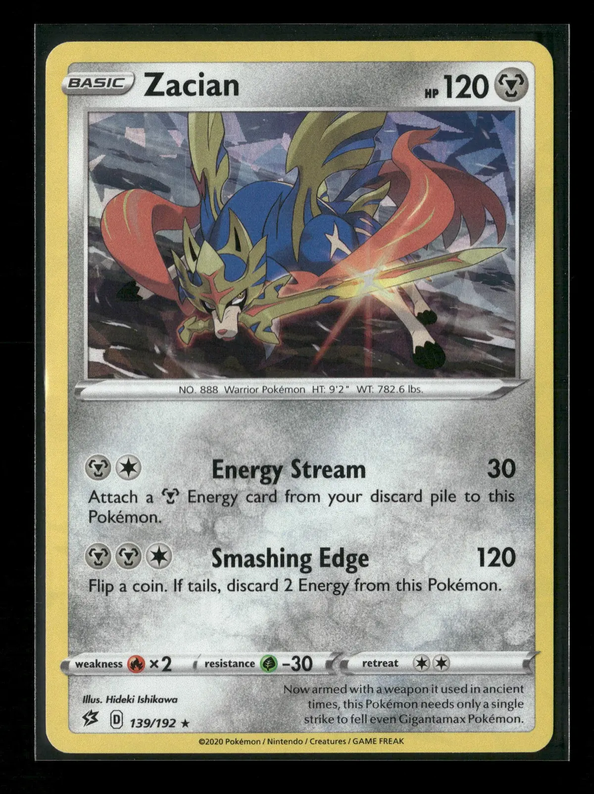 Zacian - (Cracked Ice Holo) Holo Rare Deck Exclusives 139/192 Nm 1