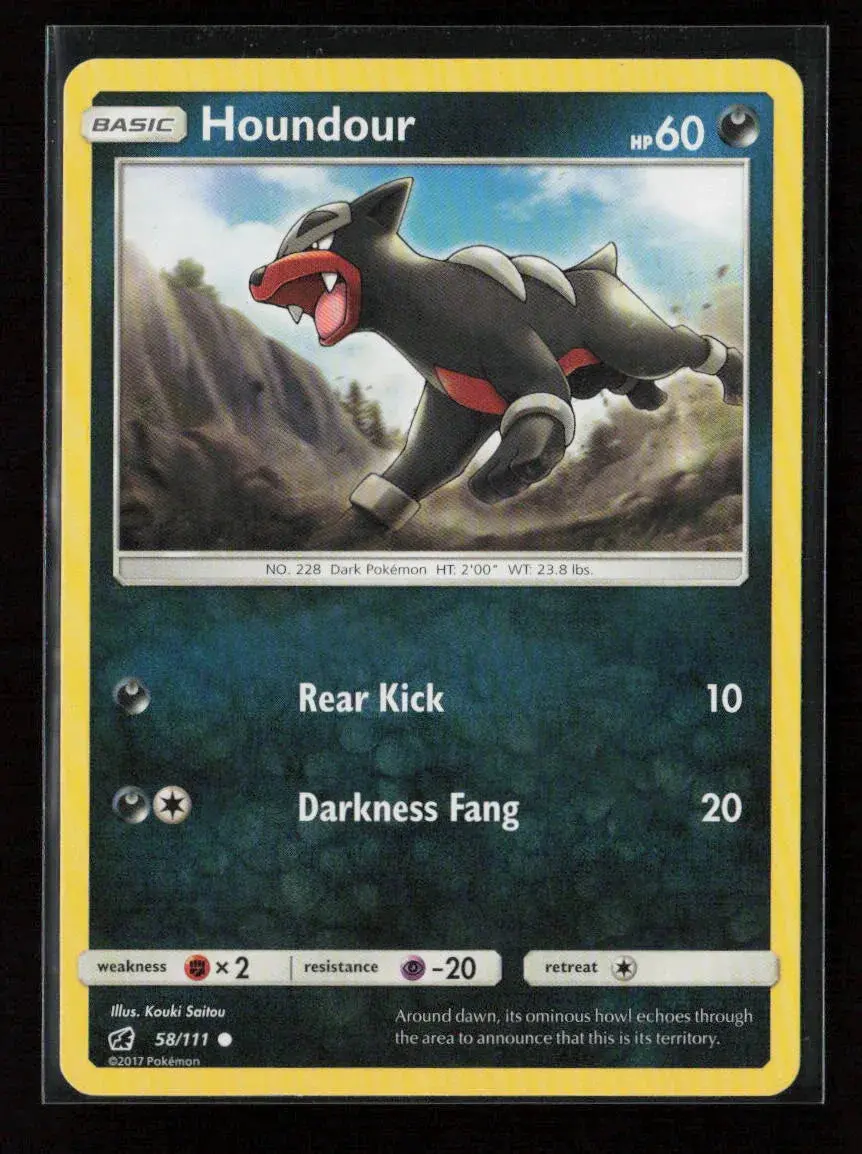 Houndour Common Sm - Crimson Invasion 58/111 Lp 1