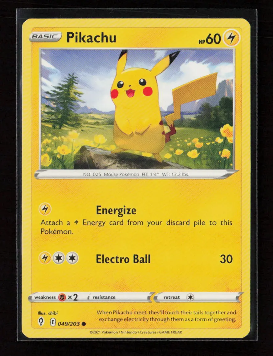Pikachu Common Swsh07: Evolving Skies 049/203 Lp 1
