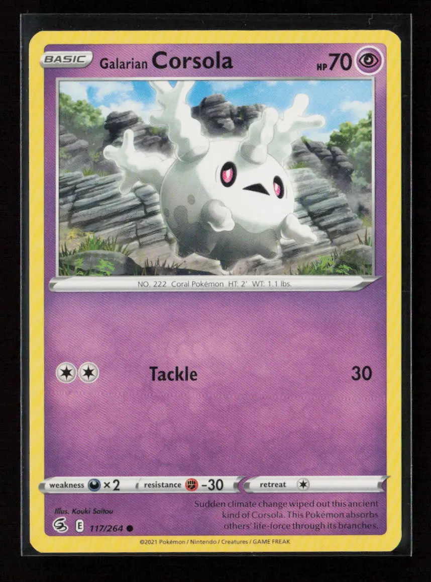 Galarian Corsola Common Swsh08: Fusion Strike 117/264 Lp 1