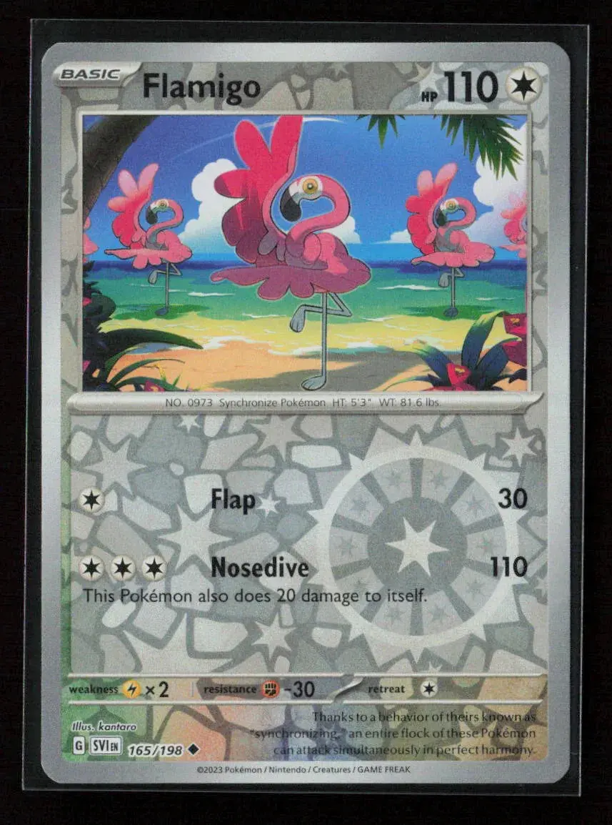 Flamigo Uncommon Sv01: Scarlet & Violet Base Set 165/198 Nm 1