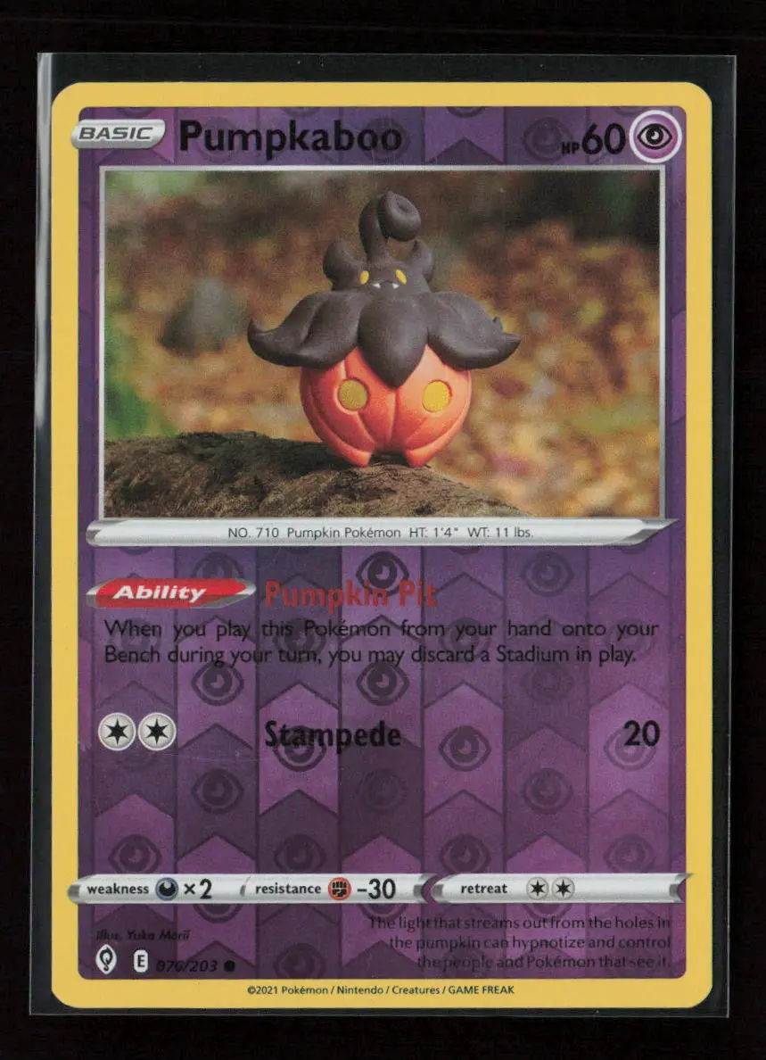 Pumpkaboo Common Swsh07: Evolving Skies 076/203 Nm 1