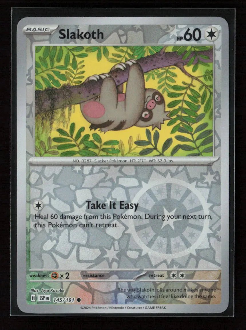 Slakoth - Common Sv08: Surging Sparks 145/191 Nm 1