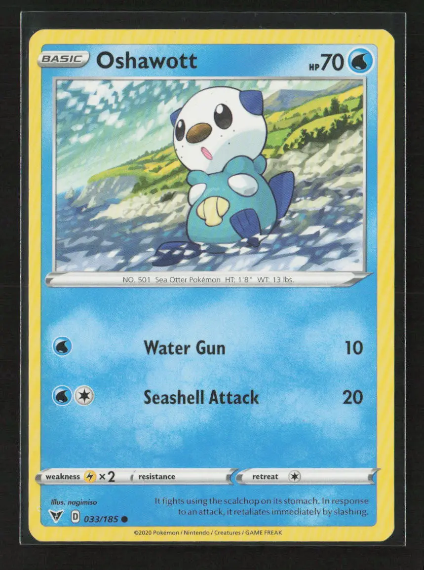Oshawott Common Swsh04: Vivid Voltage 033/185 Lp 1