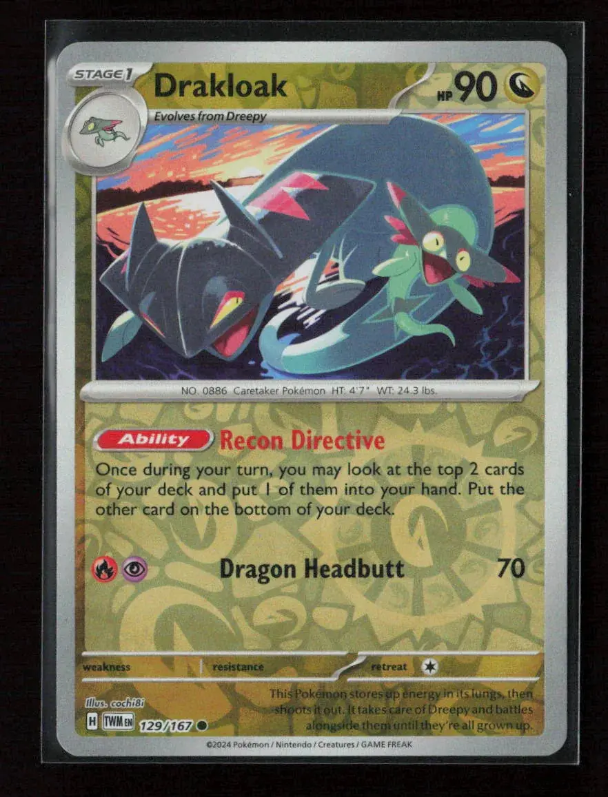 Drakloak Common Sv06: Twilight Masquerade 129/167 Nm 1