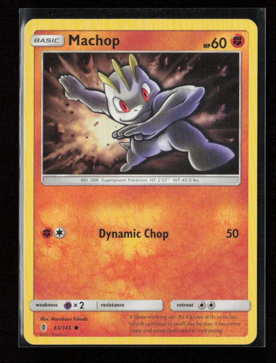 Machop (63) Common Sm - Guardians Rising 63/145 Lp 1