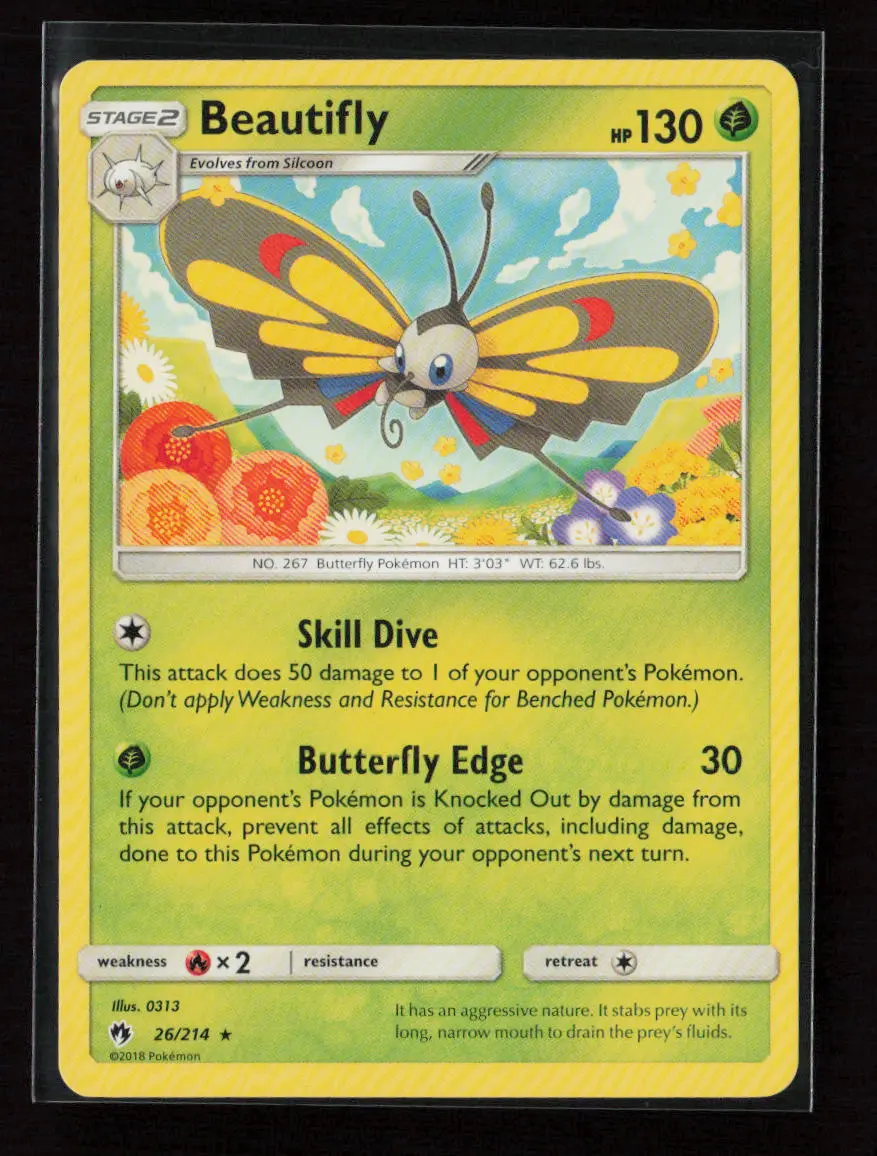 Beautifly Rare Sm - Lost Thunder 26/214 Lp 1