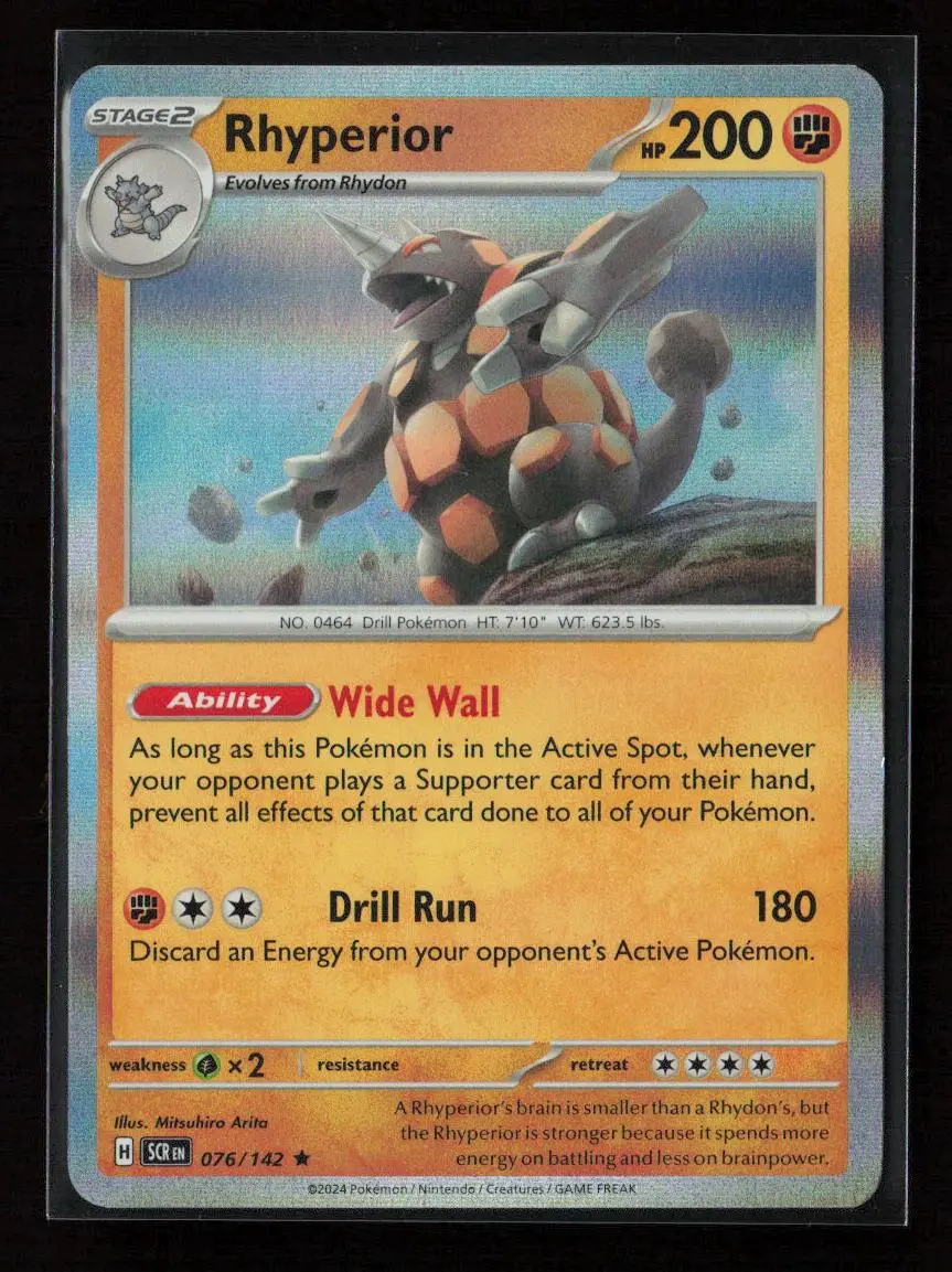 Rhyperior Rare Sv07: Stellar Crown 076/142 Nm 1