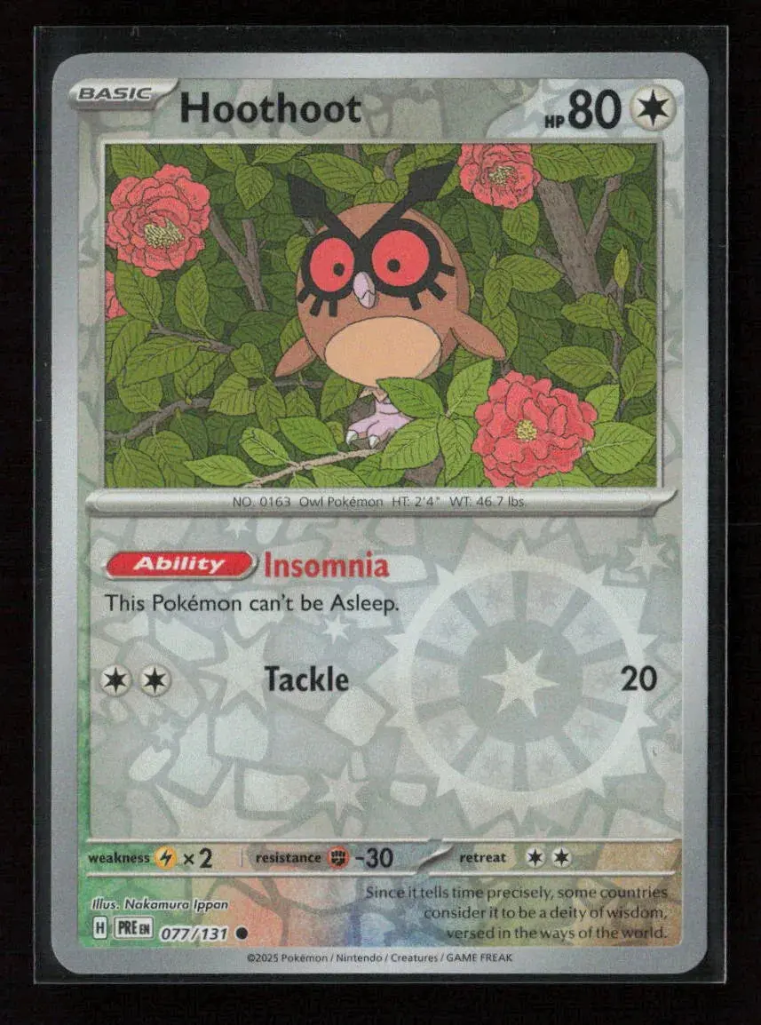 Hoothoot Common Sv: Prismatic Evolutions 077/131 Nm 1