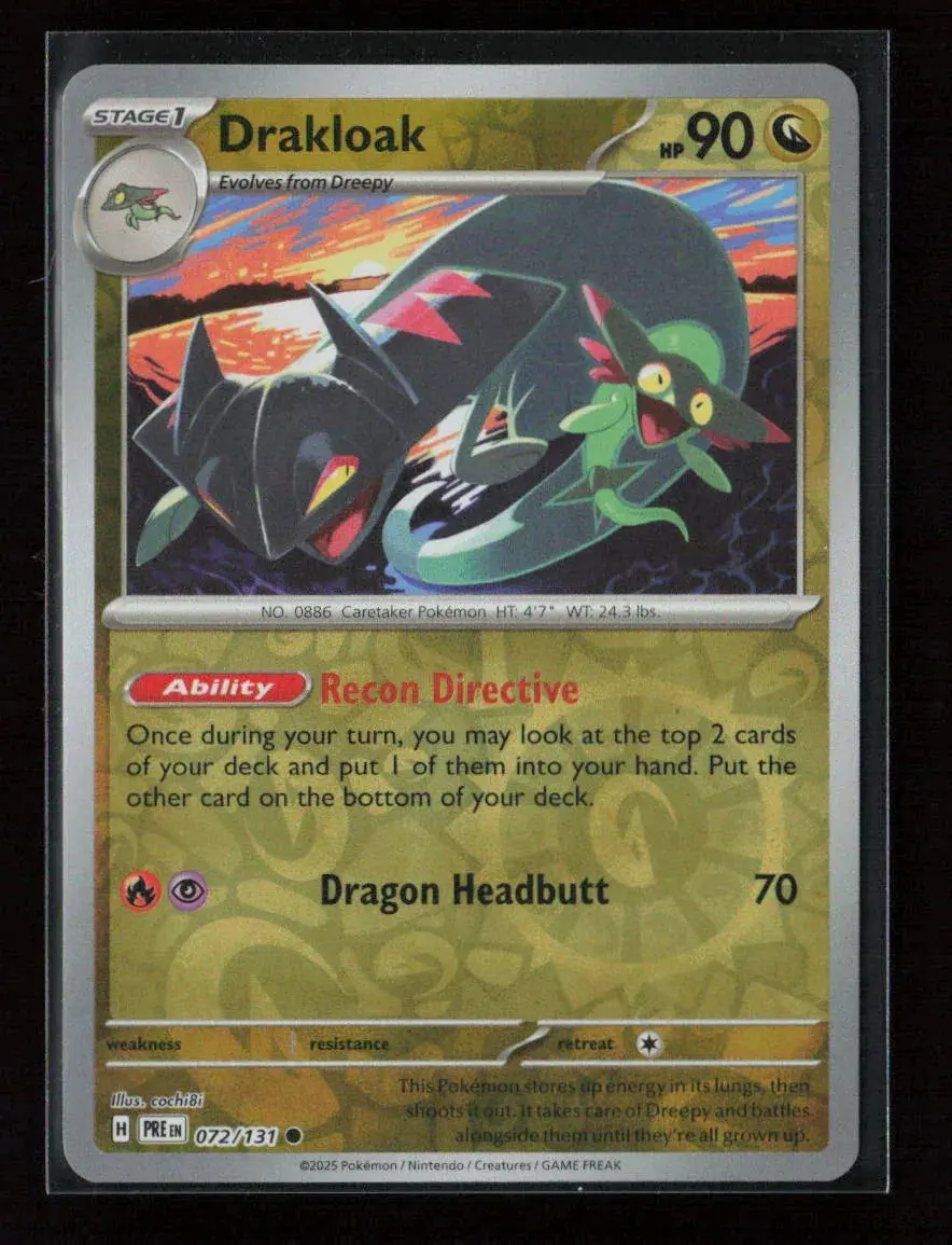 Drakloak Common Sv: Prismatic Evolutions 072/131 Nm 1
