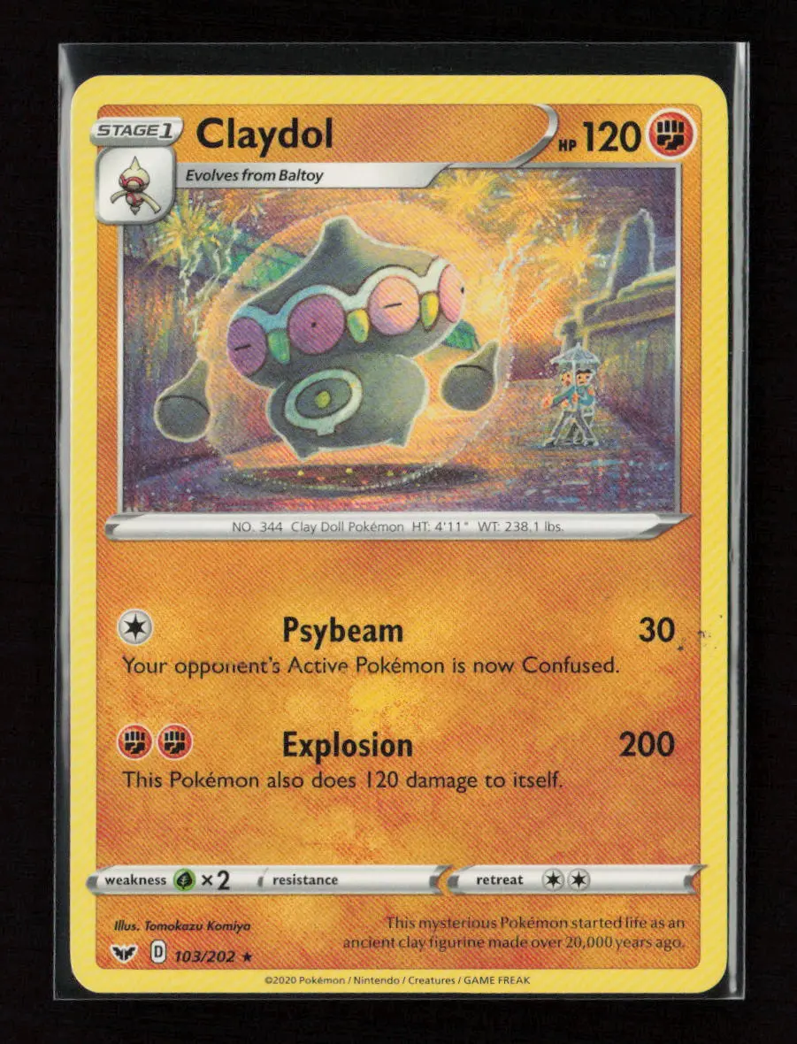 Claydol Rare Swsh01: Sword & Shield Base Set 103/202 Lp 1